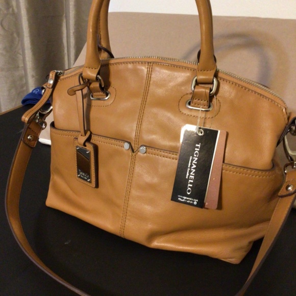 Tignanello convertible satchel in cognac - Picture 2 of 3